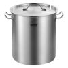 VEVOR Stainless Steel Stockpot, 42 Quart Large Cooking Pots, Cookware Sauce Pot with Basket, Lid, and Handle, Heavy Duty Commercial Grade Stock Pot