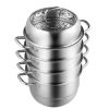 VEVOR Steamer Pot 11in/28cm, 5 Tier Steamer Pot for Cooking with 8.5QT Stock Pot, 3 Vegetable Steamers & 2 Steaming Trays