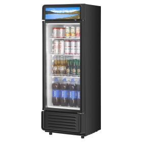 VEVOR Commercial Merchandiser Refrigerator, 6.9 CU.FT Glass Door Display Refrigerator