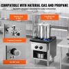 VEVOR Commercial Gas Stove with Cabinet, Propane and Natural Gas Countertop Cooking Stove Range, Stainless Steel Gas Hot Plate