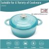 Dutch Oven,Dutch Oven Pot with Lid,4.5 QT Enamel Dutch Ovens with Dual Handles,Cast Iron Pot for Braiser,Cooking,Gifts for Family